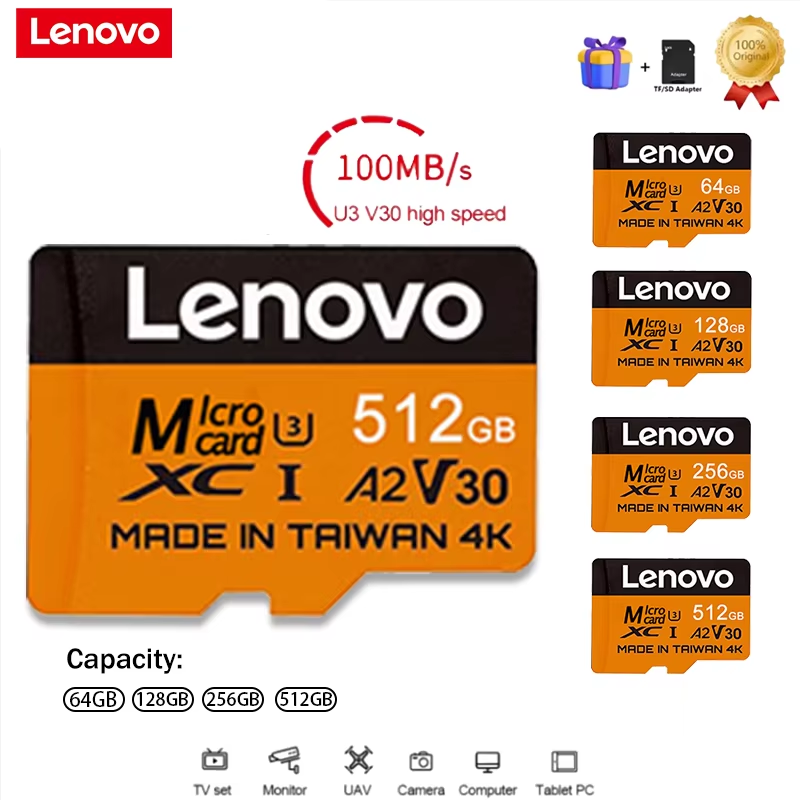 Gaming Console And Monitor - Karty pamięci Lenovo Secure 512GB SD