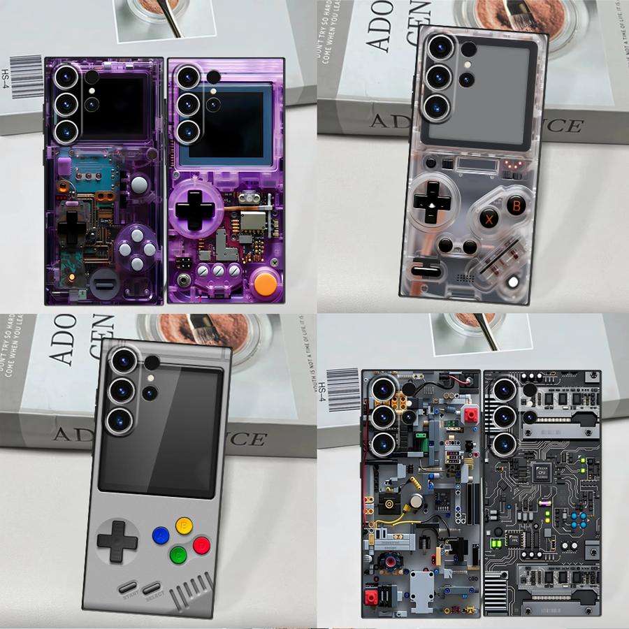 Gaming Console Cartoon - Fioletowe etui na telefon w stylu