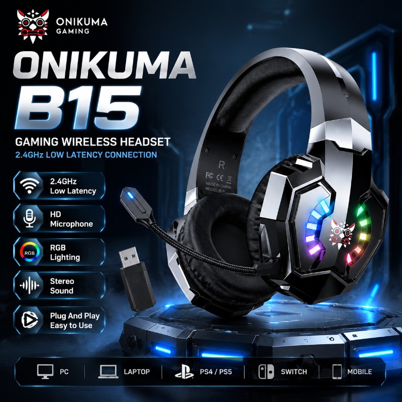 ONIKUMA B15 Bezprzewodowy zest – Gaming Console Apple recenzja i cena